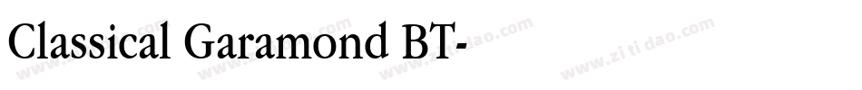 Classical Garamond BT字体转换